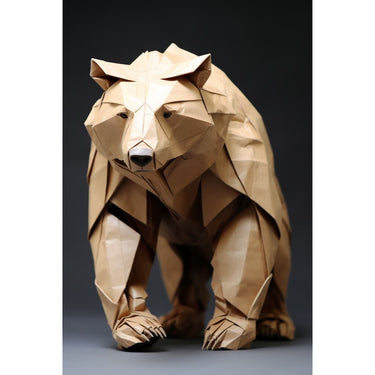 Abstract Bear Canvas